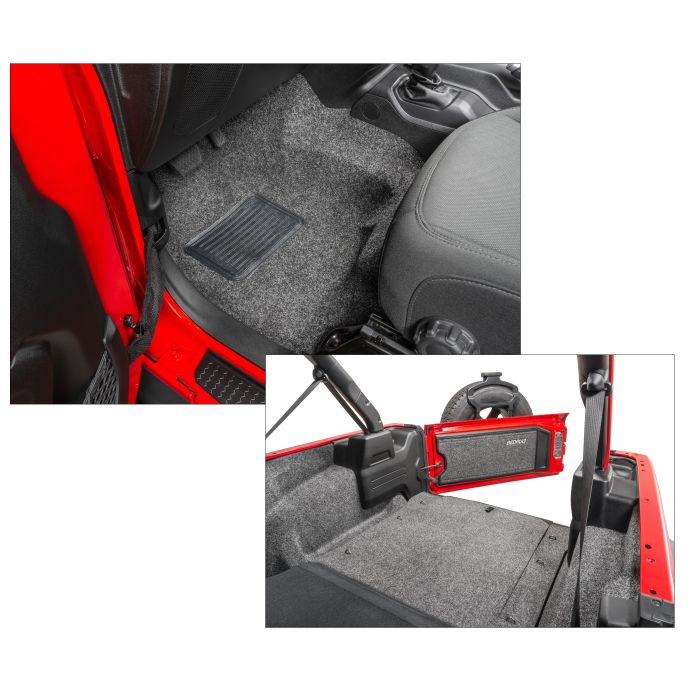 Bedrug  Premium Carpeted Front & Rear Floor Liner Kit for 18-20 Jeep Wrangler JL Unlimited