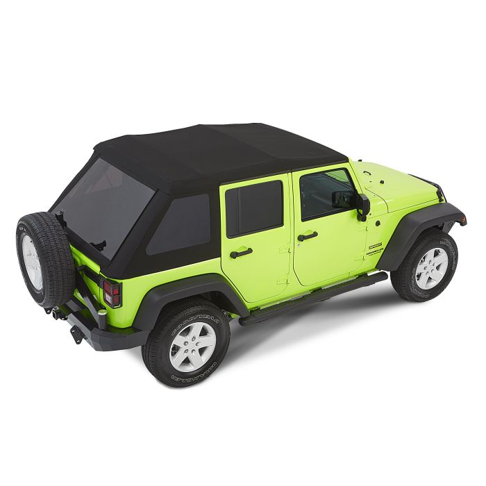 Bestop 54923-35 Trektop NX Glide Soft Top in Black Diamond  for 07-18 Jeep Wrangler JK 4 Door