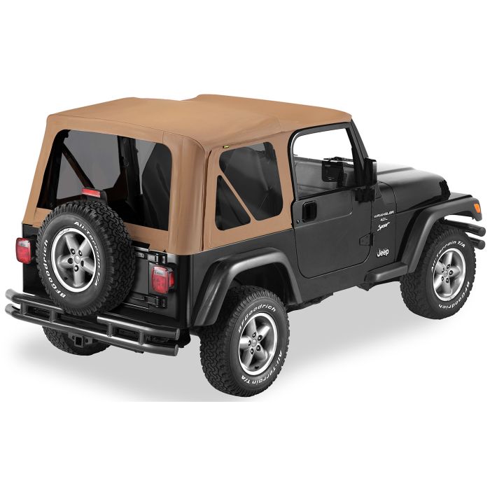 Bestop 79139-37 Sailcloth Replace-a-top Soft Top with Tinted Windows in Spice for 97-06 Jeep Wrangler TJ