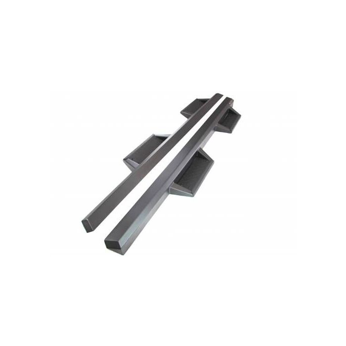 Black Horse Offroad IM-JEJL4D Impact Drop Heavy Duty Side Steps in Grey for 18-19 Jeep Wrangler JL Unlimited 4-Door