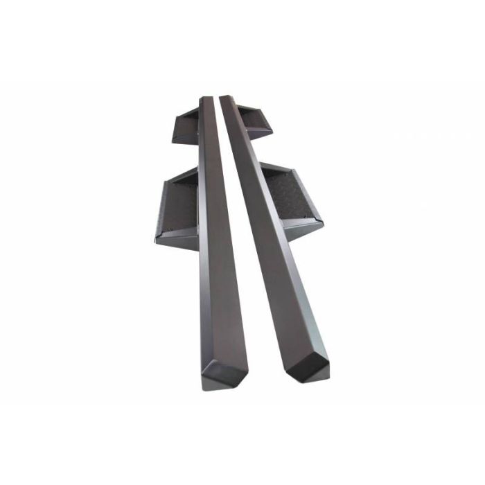 Black Horse Offroad IM-JEWR4D Impact Drop Heavy Duty Side Steps in Grey for 07-18 Jeep Wrangler JK Unlimited 4-Door