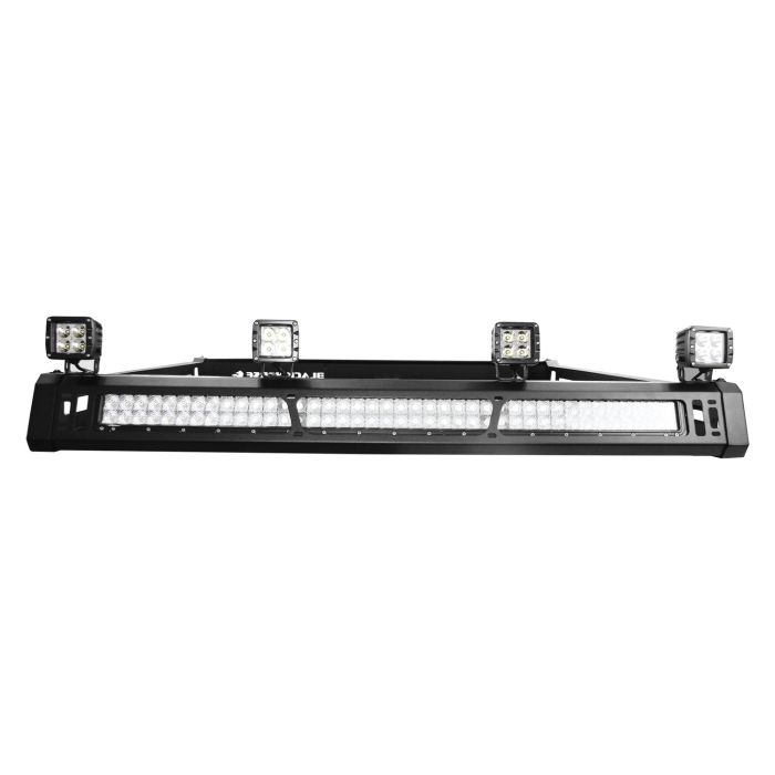 Black Horse Offroad BA-JKDR-KIT13 Traveler Roof Rack with (2) Sets of 4" LED Cube Lights for 07-18 Jeep Wrangler JK Unlimited 4-Door