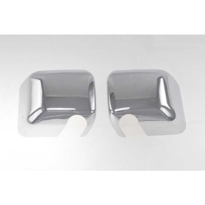 Black Horse Offroad BH-MC201 Full Mirror Covers in Chrome for 07-18 Jeep Wrangler JK & Unlimited JK