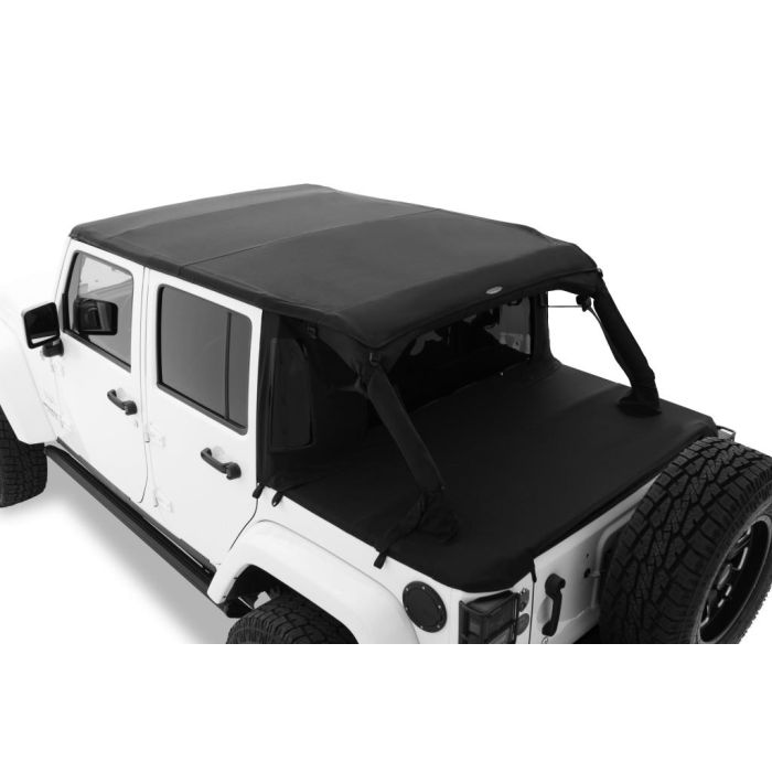Bushwacker 15235 Trail Armor Twill Flat Back Soft Top for 07-18 Jeep Wrangler JK 2 Door