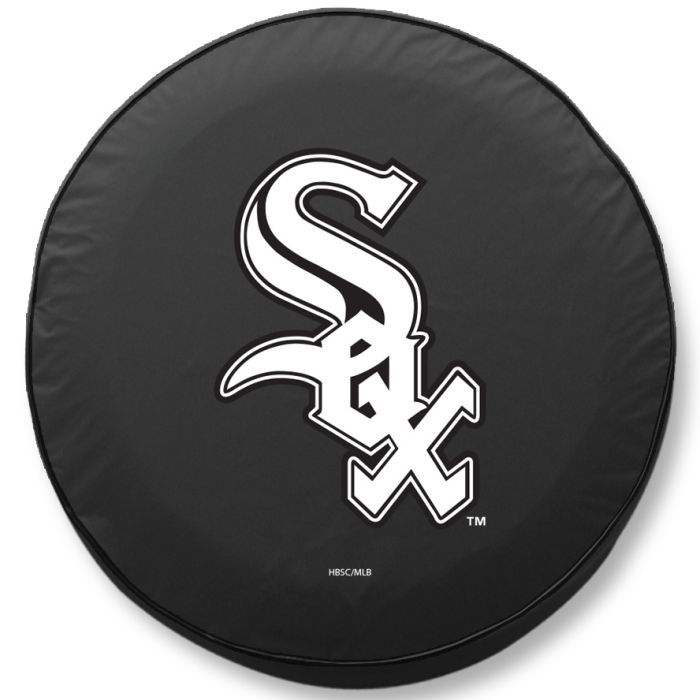 Chicago White Sox Tire Cover - Size Small - (28.5"x8") on Black Vinyl