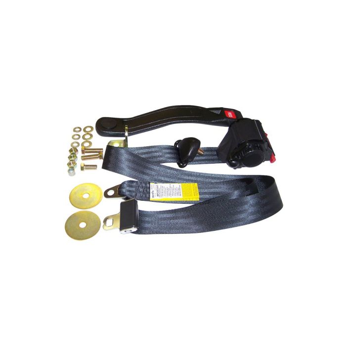 Crown Automotive BELT3B Front 3-Point Retractable Seat Belt  for 82-95 Jeep CJ and Wrangler YJ
