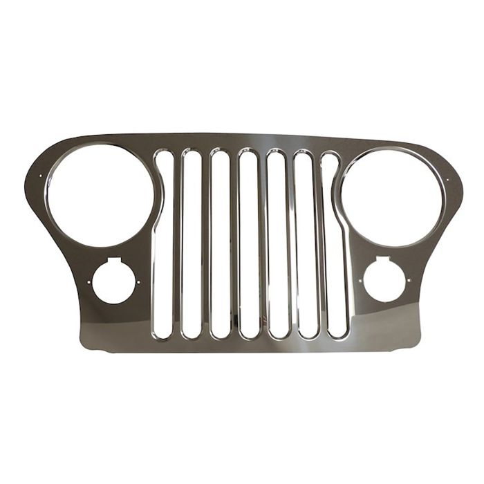 Crown Automotive RT34086 Stainless Steel Grille Overlay for 76-86 Jeep CJ Series 