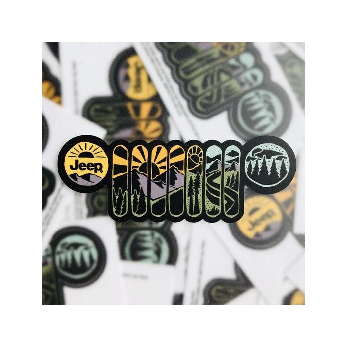 Jeep Merchandise  Jeep Atomic Grill Sticker 