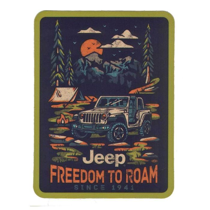 Jeep Merchandise  Jeep Freedom to Roam Sticker 