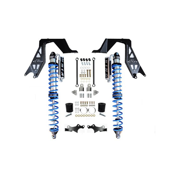 EVO Manufacturing EVO-3028B Front Bolt-On Coilover Kit with Shocks for 18-19 Jeep Wrangler JL