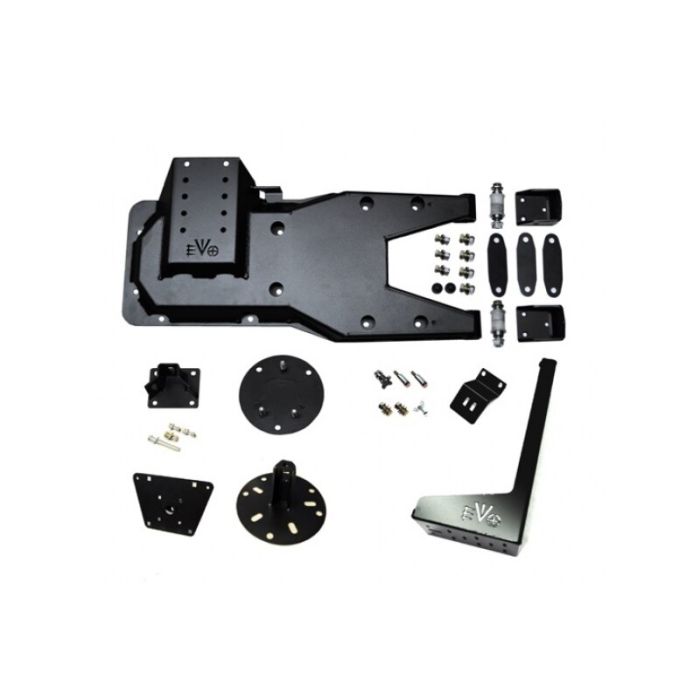 EVO Manufacturing EVO-233 Pro Series Hinged Tire Carrier with Mounts for 07-18 Jeep Wrangler JK & Unlimited JK