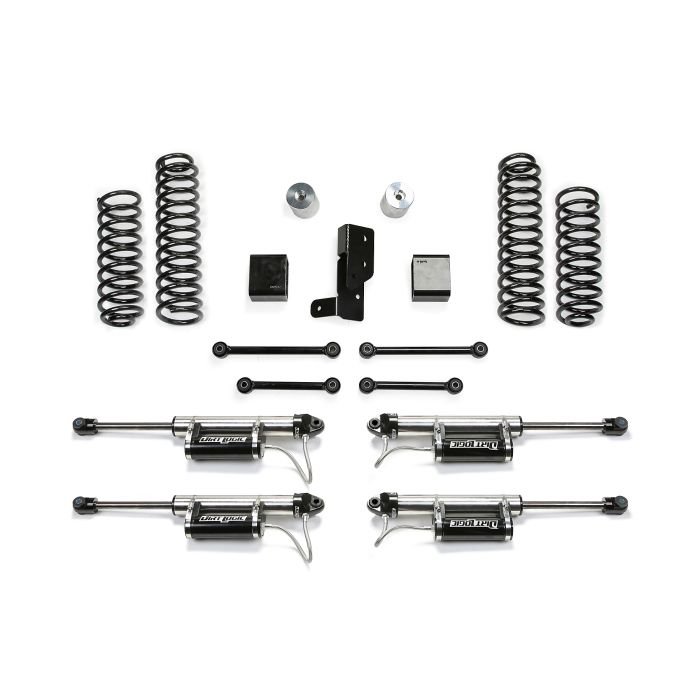 Fabtech  3" Sport Lift Kit with Dirt Logic 2.25 Remote Reservoir Shocks for 18-23 Jeep Wrangler JL Unlimited