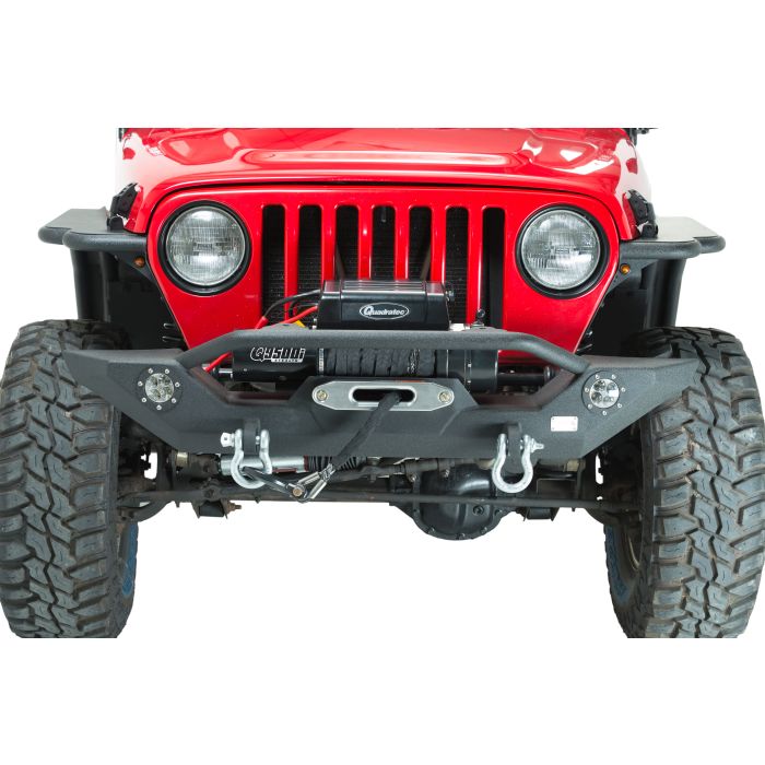 Fishbone Offroad FB22016 Front Winch Bumper with LED's for 87-06 Jeep Wrangler YJ, TJ 