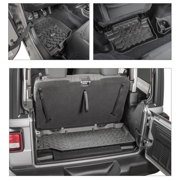 Quadratec  Ultimate All Weather Floor Liner Triple Combo Kit for 18-24 Jeep Wrangler JL 2-Door