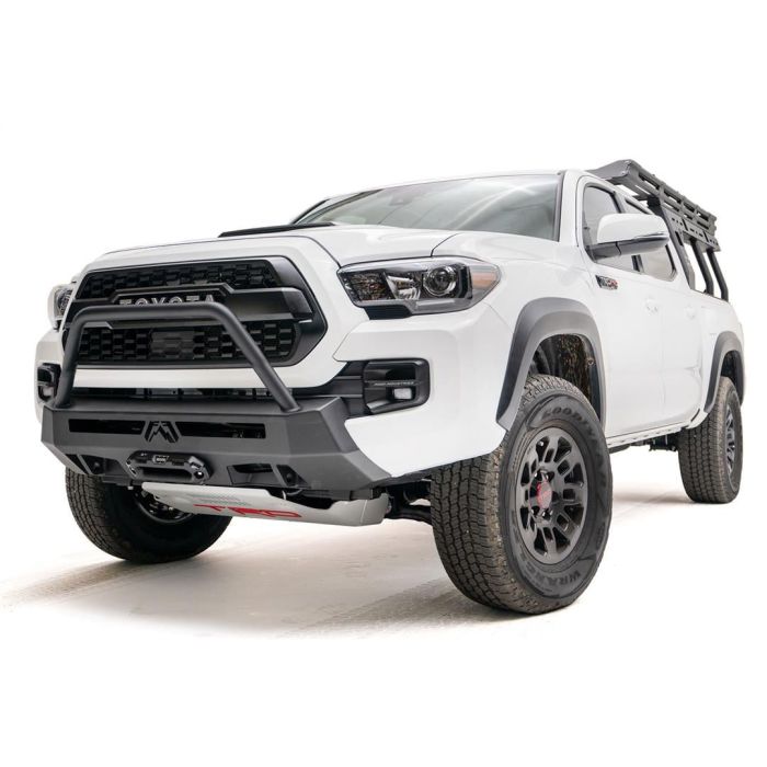 Fab Fours  Premium ACC Stubby Front Winch Mount Bumper for 16-23 Toyota Tacoma