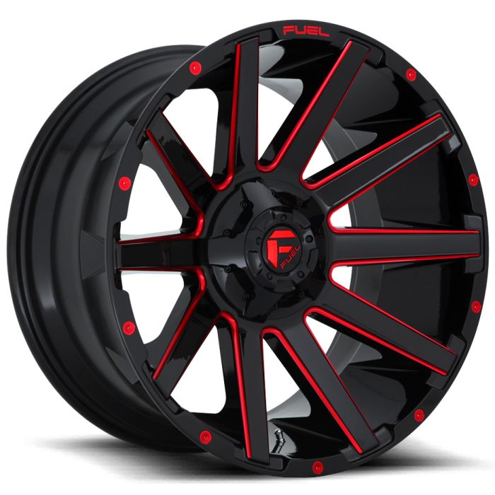 FUEL CONTRA GLOSS BLK/RED 20X9 5X5 5BS