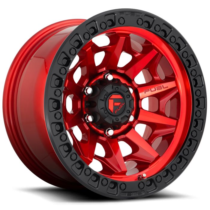 FUEL COVERT RED/BLK RING 17X9 5X5 5BS