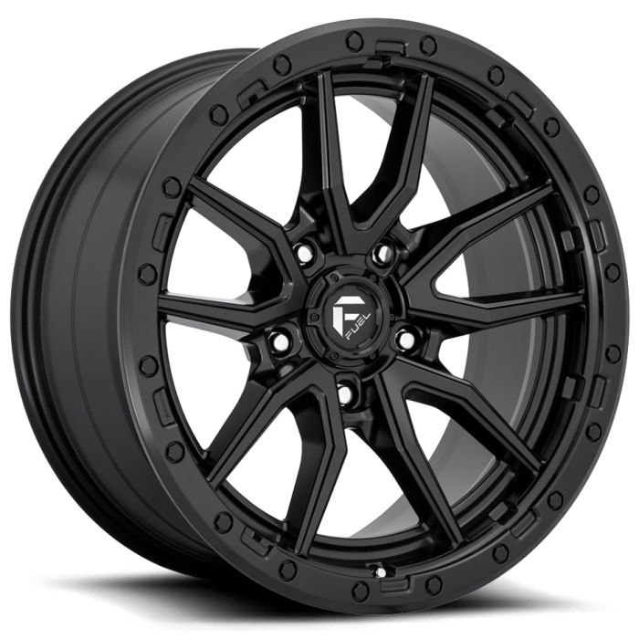 FUEL REBEL MATTE BLACK 20X10 5X5 5BS