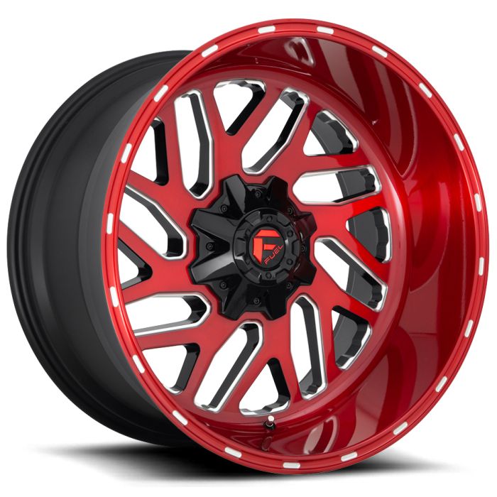 Fuel® Off-Road D69120002647 Triton Wheel in Brushed Candy Red with Milled Accents 20x10 with 4.75in Backspace for 07-20 Jeep Wrangler JK, JL and Gladiator JT