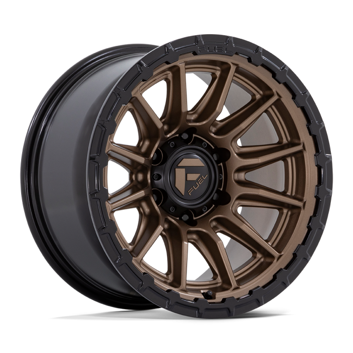 Fuel FC866 Piston Wheel 20x10 5x5 (5x127) 4.79BS (-18mm) Matte Bronze w/Gloss Black Lip