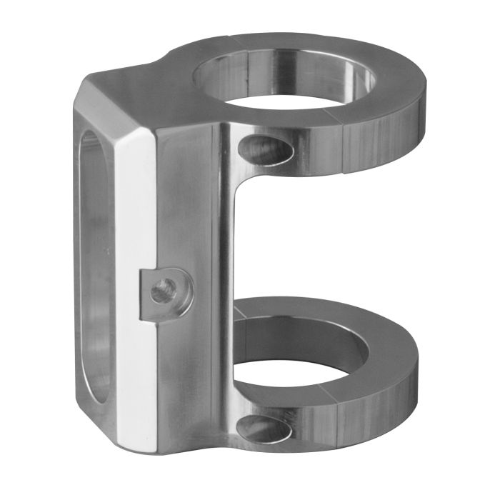 H3R 1-1/2 DUAL ROLL BAR MOUNT POLISHED