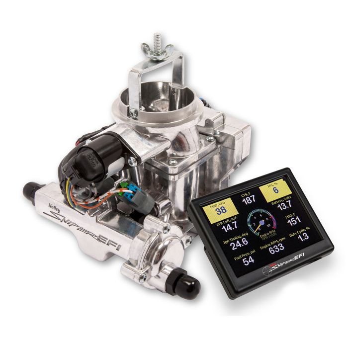 Holley 550-858 Sniper EFI BBD Carburetor in Chrome for 71-86 CJ  Jeep Vehicles with 258c.i. 6cyl