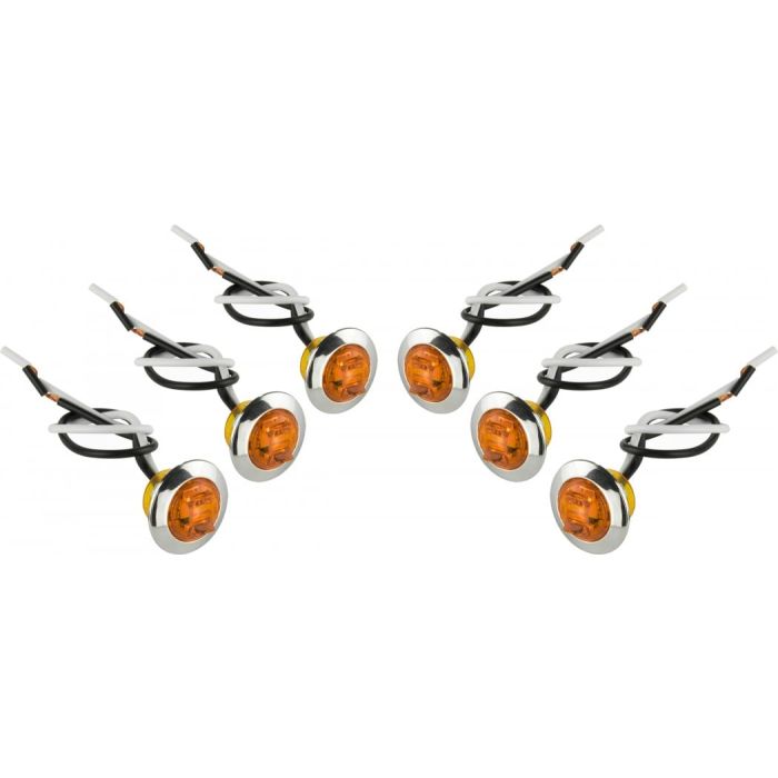 Hopkins Towing Solutions  3/4" LED Round Clearance/Side Marker with Rubber Grommets & Chrome Flanges