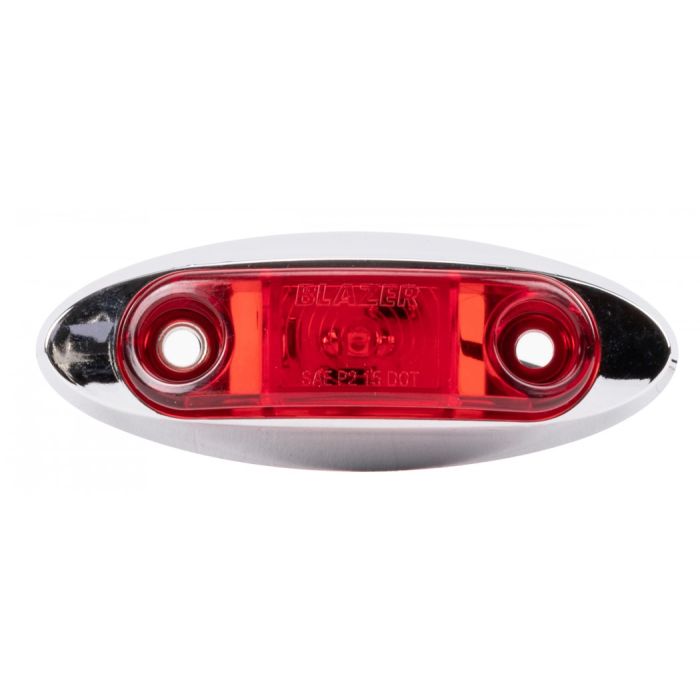 LED 2" Oblong Clearance/Side Marker Light, Red