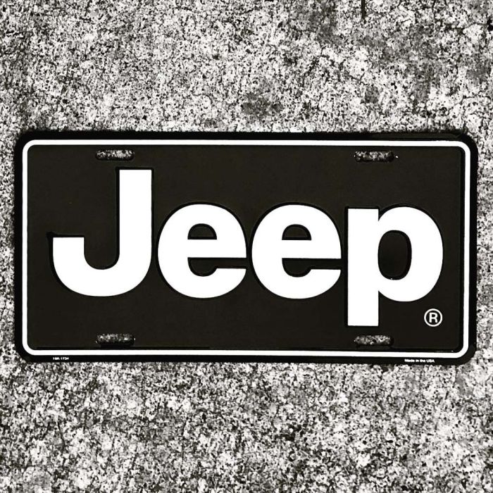 Jeep Merchandise  Jeep Logo License Plate Sign 