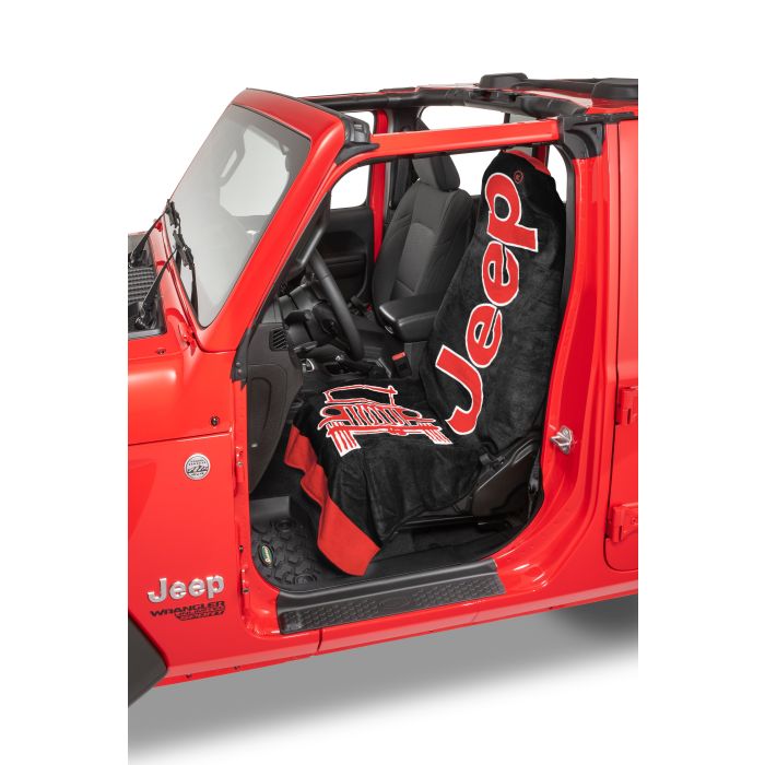 JEEP TOWEL 2 GO BLACK/RED LOGO