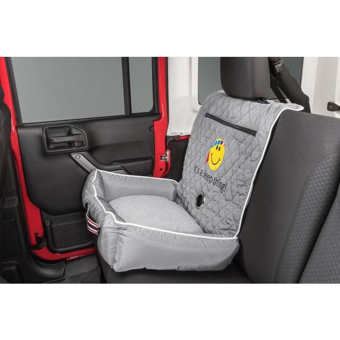 PETBED2GO CUSHION SMILEY FACE GREY