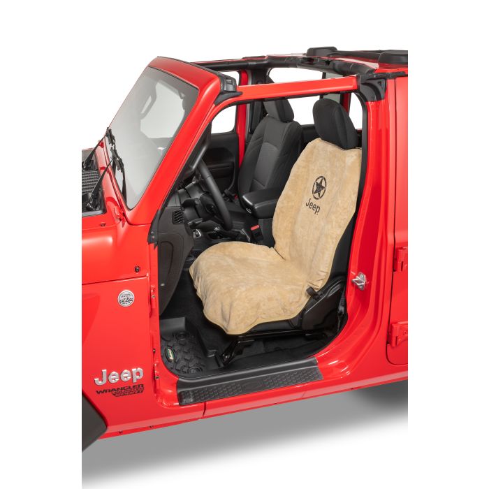 JEEP STAR CAR SEAT TOWEL TAN