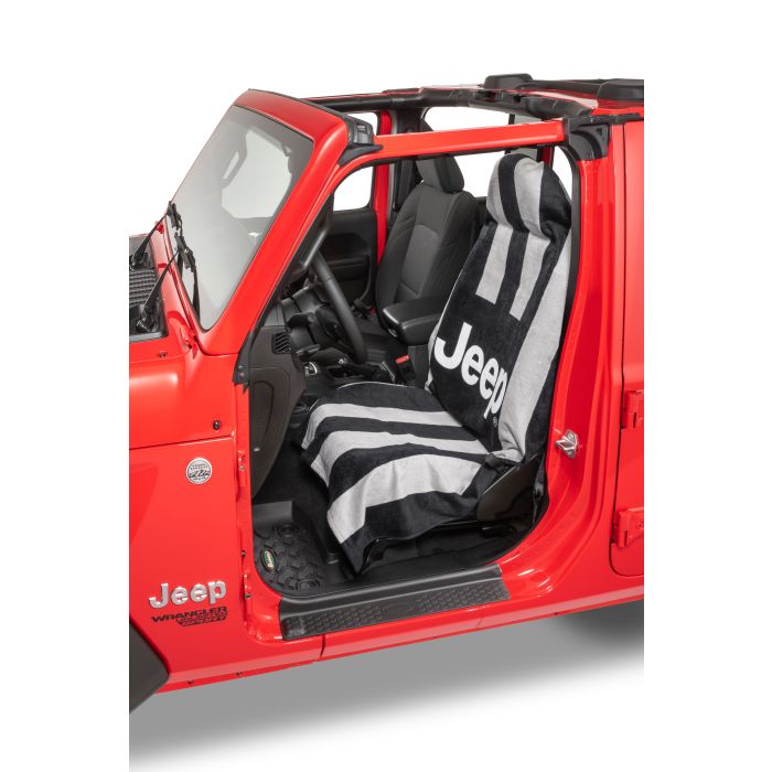 JEEP TOWEL 2 GO STRIPED BLACK/GREY