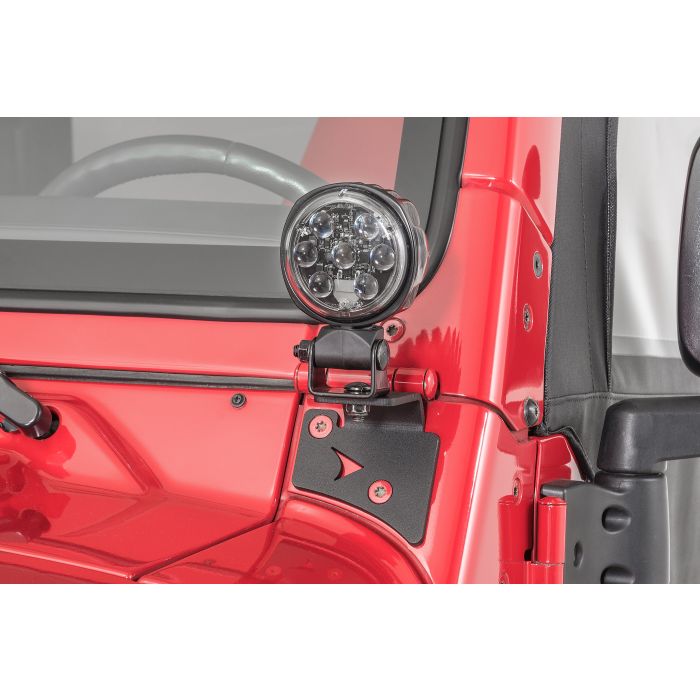 J.W. Speaker 6149233 A-Pillar Light Mounts for 97-06 Jeep Wrangler TJ & Unlimited