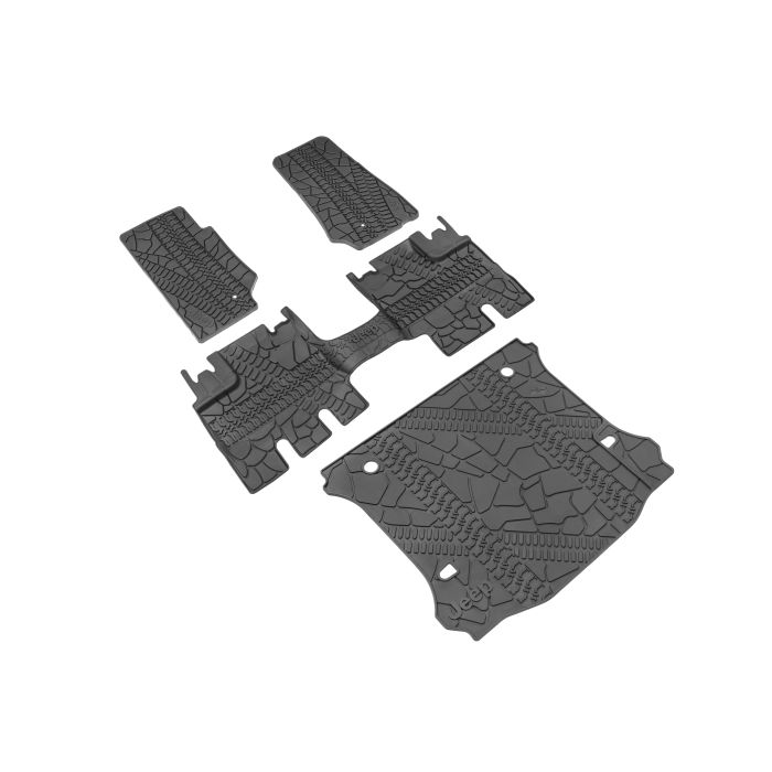 Mopar  Floor Liner Slush Mat with Tire Tread Pattern Kit for 12-13 Jeep Wrangler Unlimited JK