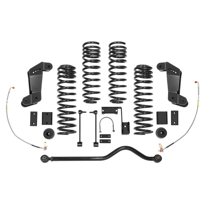 Rancho  4in Sport System in Black for 07-18 Jeep Wrangler JK