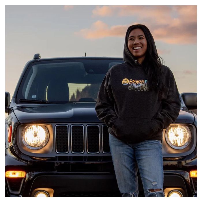 Jeep Merchandise  Men's Atomic Grille Hoodie in Black 
