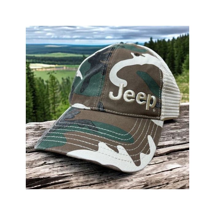 JEEP GARMENT WASHED TRUCK HAT CAMO