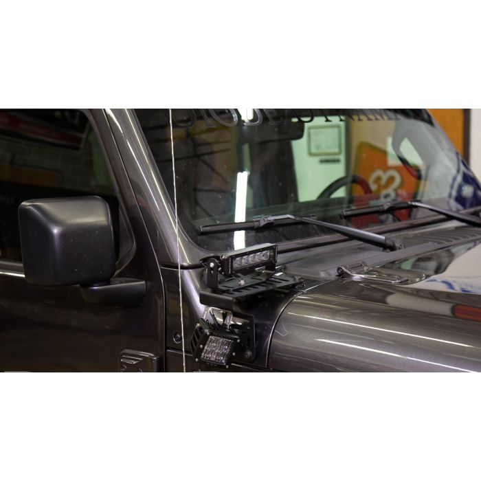 Diode Dynamics  Cowl Mounted LED Light Bar Kit for 18-22 Jeep Wrangler JL & Gladiator JT