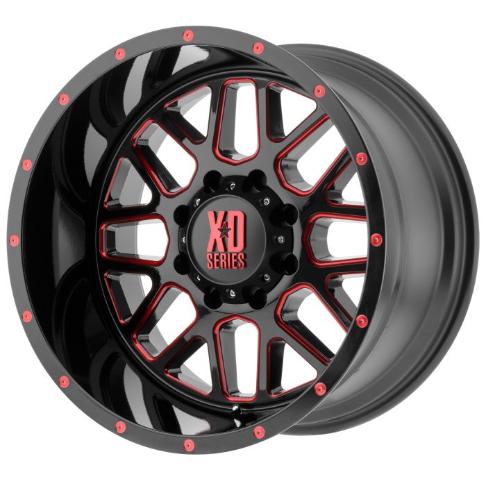XD820 BLK/RED 20X9 5X5 5.00BS