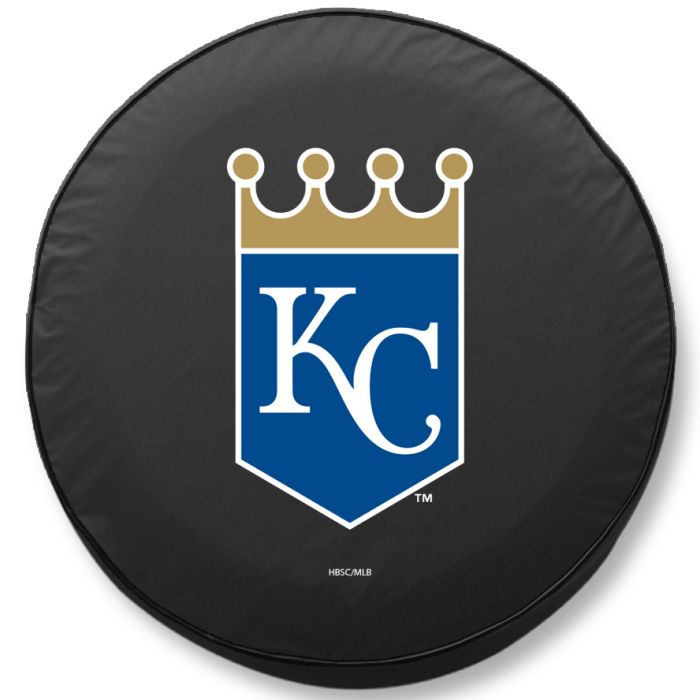Kansas City Royals Tire Cover - Size H1 - (37"x12.5") on Black Vinyl