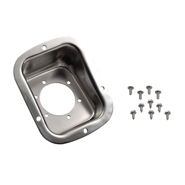 Kentrol  Stainless Steel Fuel Filler Bezels for 77-95 Jeep CJ & Wrangler YJ