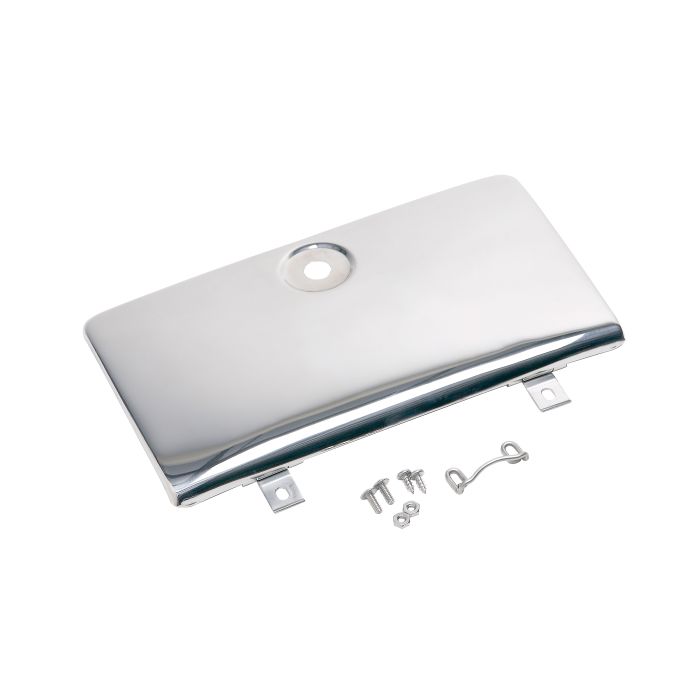 Kentrol  Stainless Steel Glove Box Door uses OEM Key for 72-86 Jeep CJ