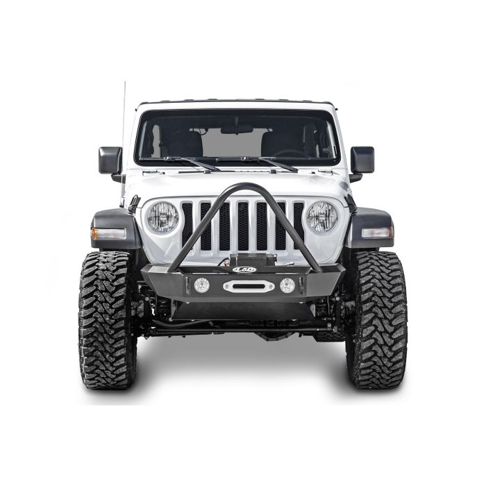 LoD Offroad  Signature Series Shorty Front Bumper with Stinger and D-Ring Tabs for 18-23 Jeep Wrangler JL & Gladiator JT
