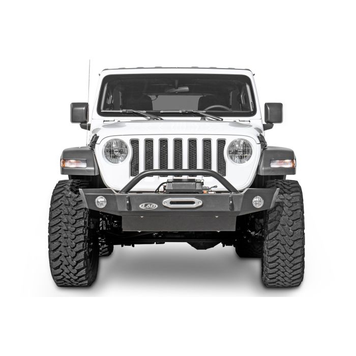 LoD Offroad  Signature Series Mid-Width Front Bumper with Bull Bar and D-Ring Tabs for 18-22 Jeep Wrangler JL & Gladiator JT