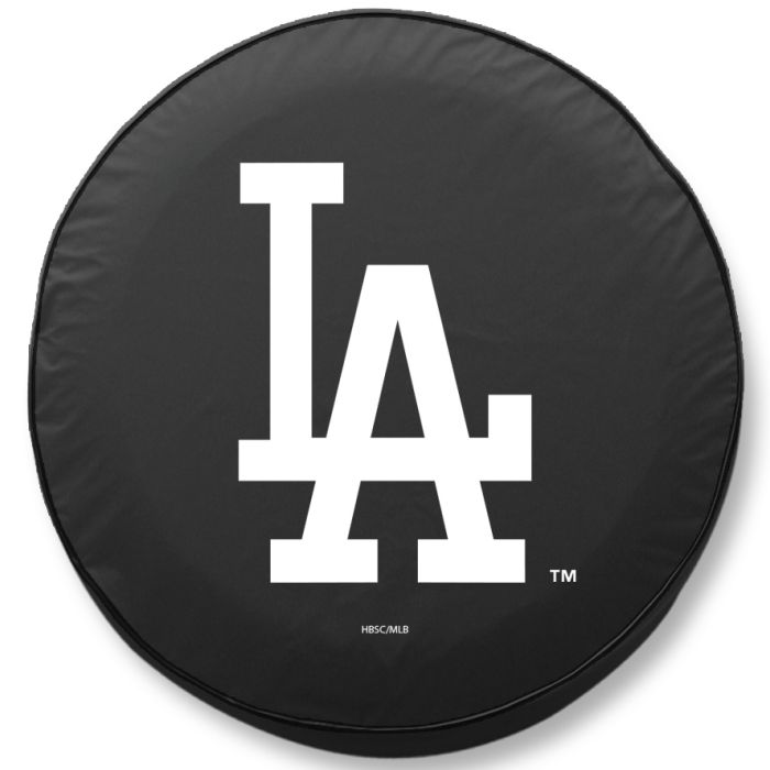 Los Angeles Dodgers Tire Cover - Size H1 - (37"x12.5") on Black Vinyl