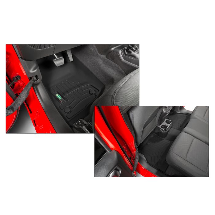 Quadratec  DigitalFit Front and Rear Liners by WeatherTech for 18-21 Jeep Wrangler JL Unlimited