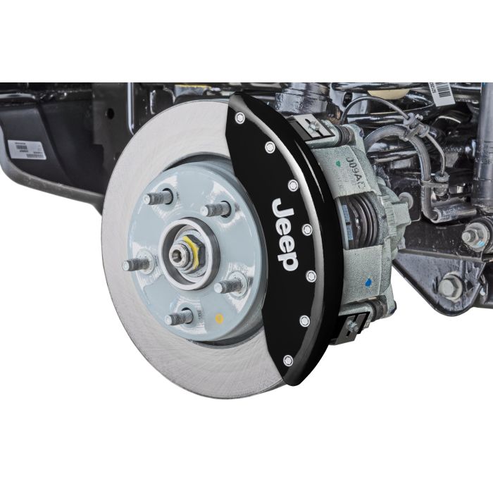 JEEP LOGO CALIPER CVR TJ FRNT BLK  42009