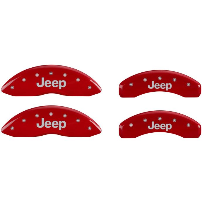 MGP Caliper Covers  Jeep Logo Brake Caliper Covers with Single Piston for 14-19 Jeep Cherokee KL