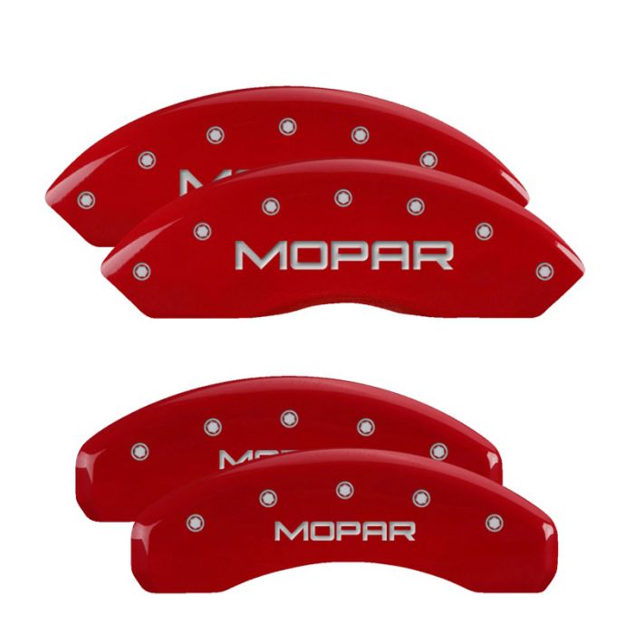 MGP Caliper Covers  Mopar Logo Brake Caliper Covers with Single Piston for 14-19 Jeep Cherokee KL